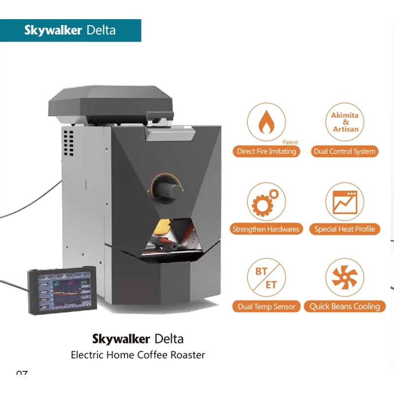 Skywalker Delta Gen 2 | Kaffeeröster Gen 2 mit Display | Homeröster - Trommelröster
